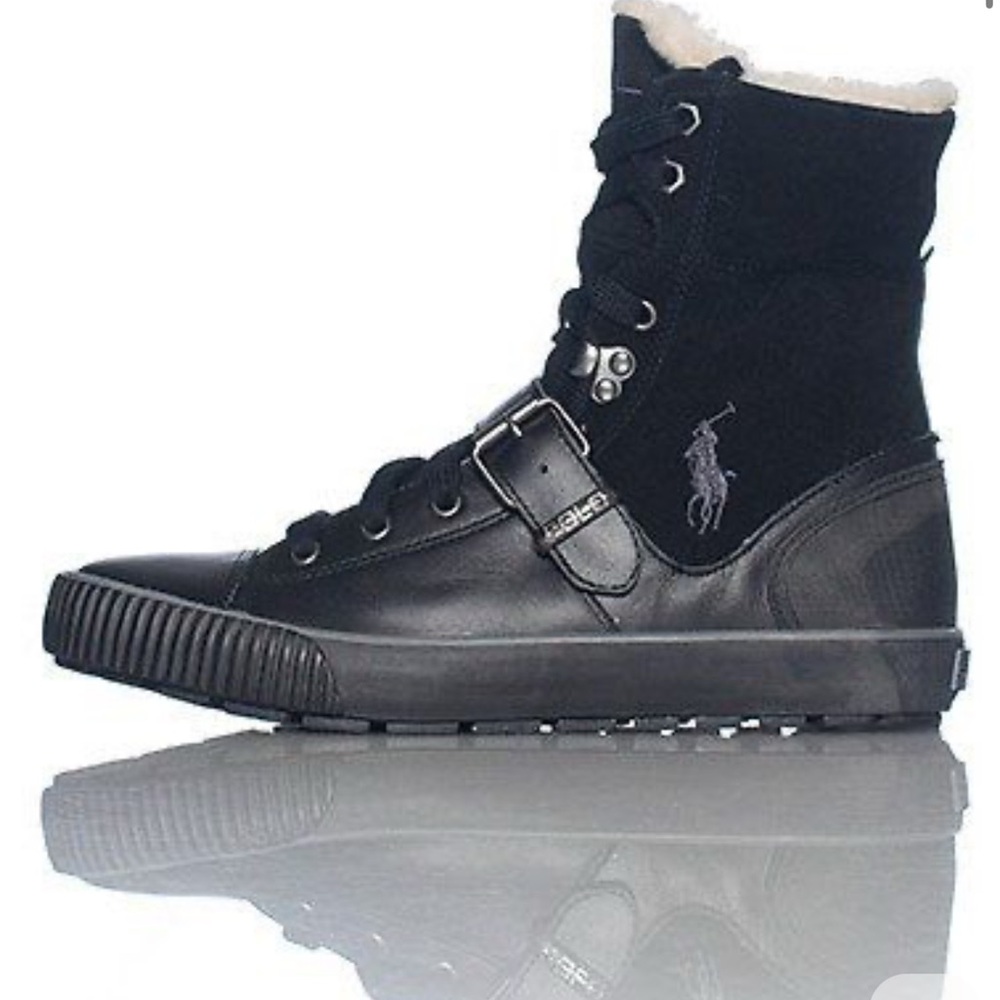 Polo Snow Boots
Mens Polo Ralph Lauren Jilton Boots 
Sz 8D leather and lamb